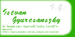 istvan gyurcsanszky business card